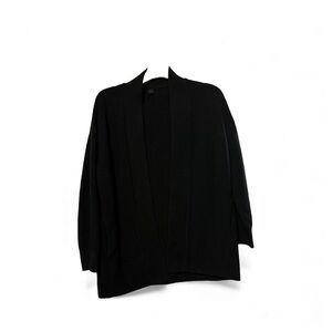 Lululemon Black Merino wool-blend ribbed cardigan